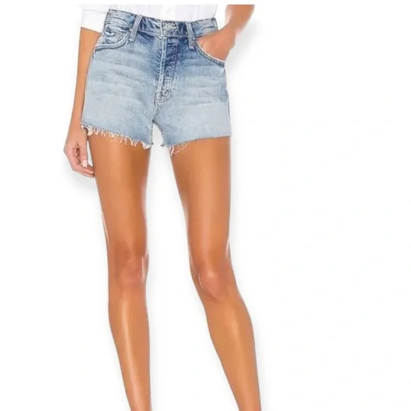 MOTHER • Superior The Tomcat Kick Fray Short I Confess Heart Denim Jeans Short - Picture 4 of 12